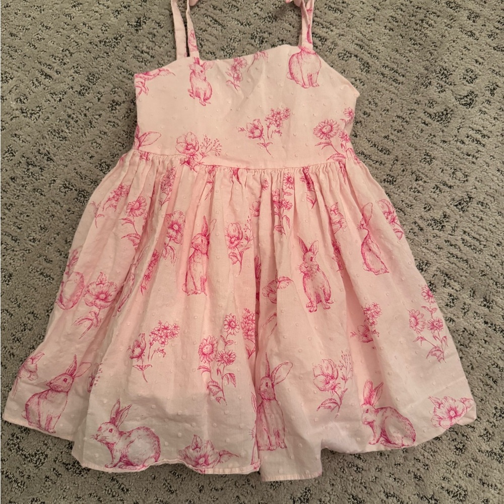 Janie and Jack Light Pink Dress with Animal Print
